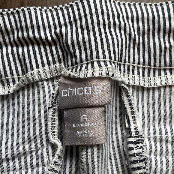 Chico women’s ankle pants, black and white pinstripe size 1R​​​ - Picture 2 of 6